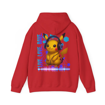 Rave Hoddie, Live Love Rave - Techno - Pokemon
