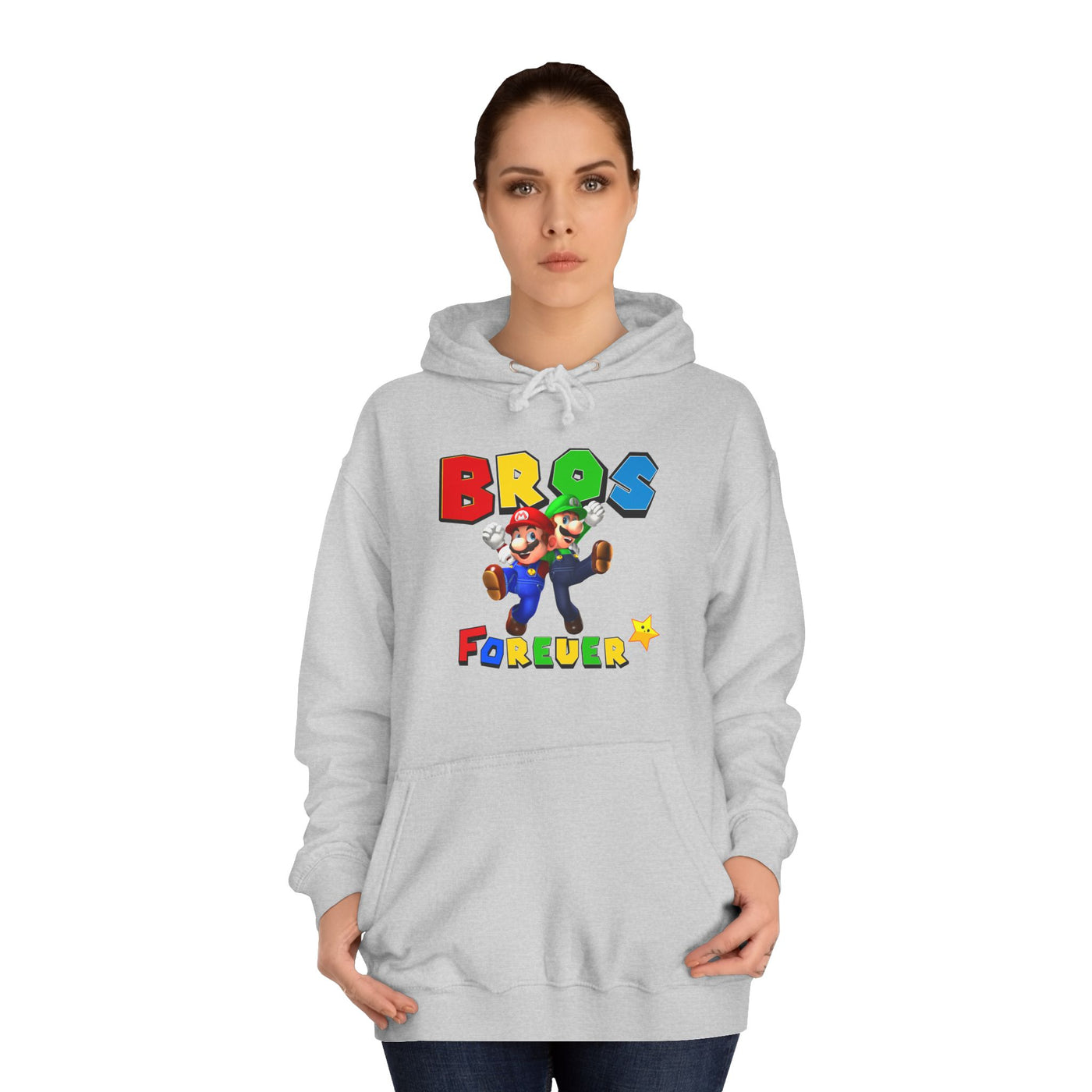 Super Bros College Hoodie, Unisex Gaming Hoodie