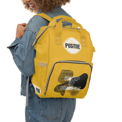 Stay Positive Multifunctional Diaper Backpack - Motivational bag or multifunctional bag