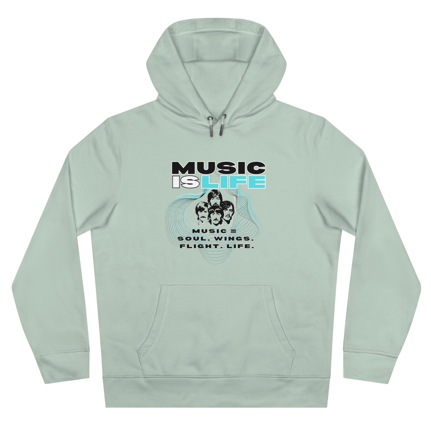 Beatles Music Is Life King Hooded Sweatshirt | Perfect for music lovers