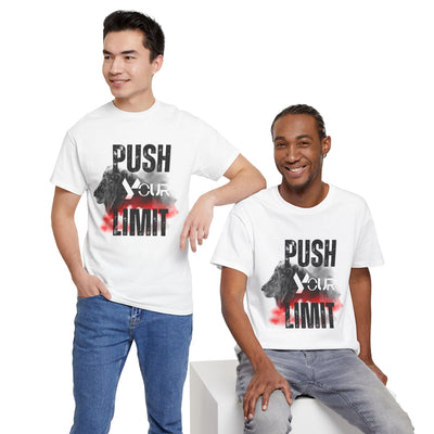 Motivational Unisex Heavy Cotton Tee - "Push Your Limit"