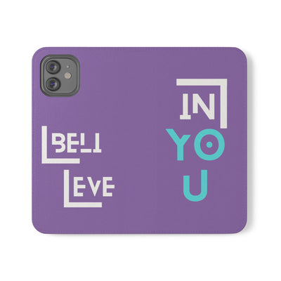 Handyhülle - inspirational Flip Case - 'Believe in You' Phone Cover