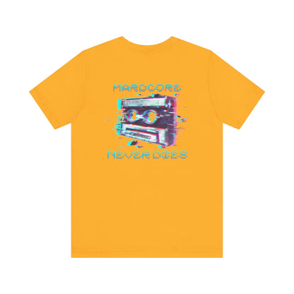Techno - Hardcore Never Dies - Retro Graphic Tee, 90s Aesthetic Shirt unisex