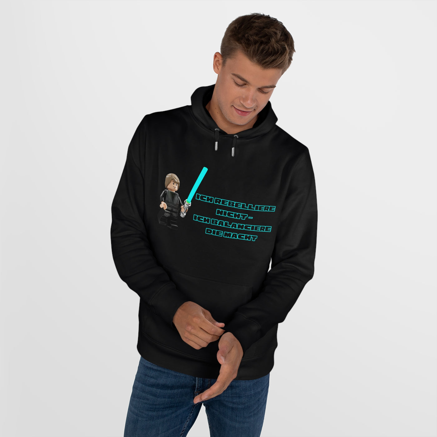 Star Wars Inspired King Hooded Sweatshirt - "I do not rebel - I balance the Force"