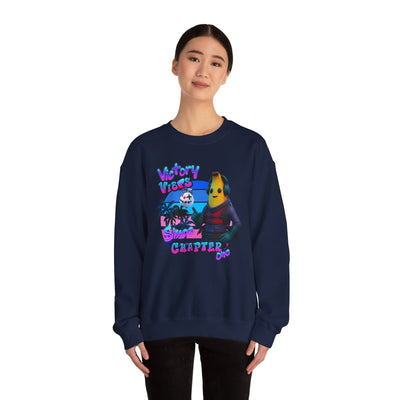 Victory Fortnite Vibes Banana Crewneck Sweatshirt - Unisex Heavy Blend