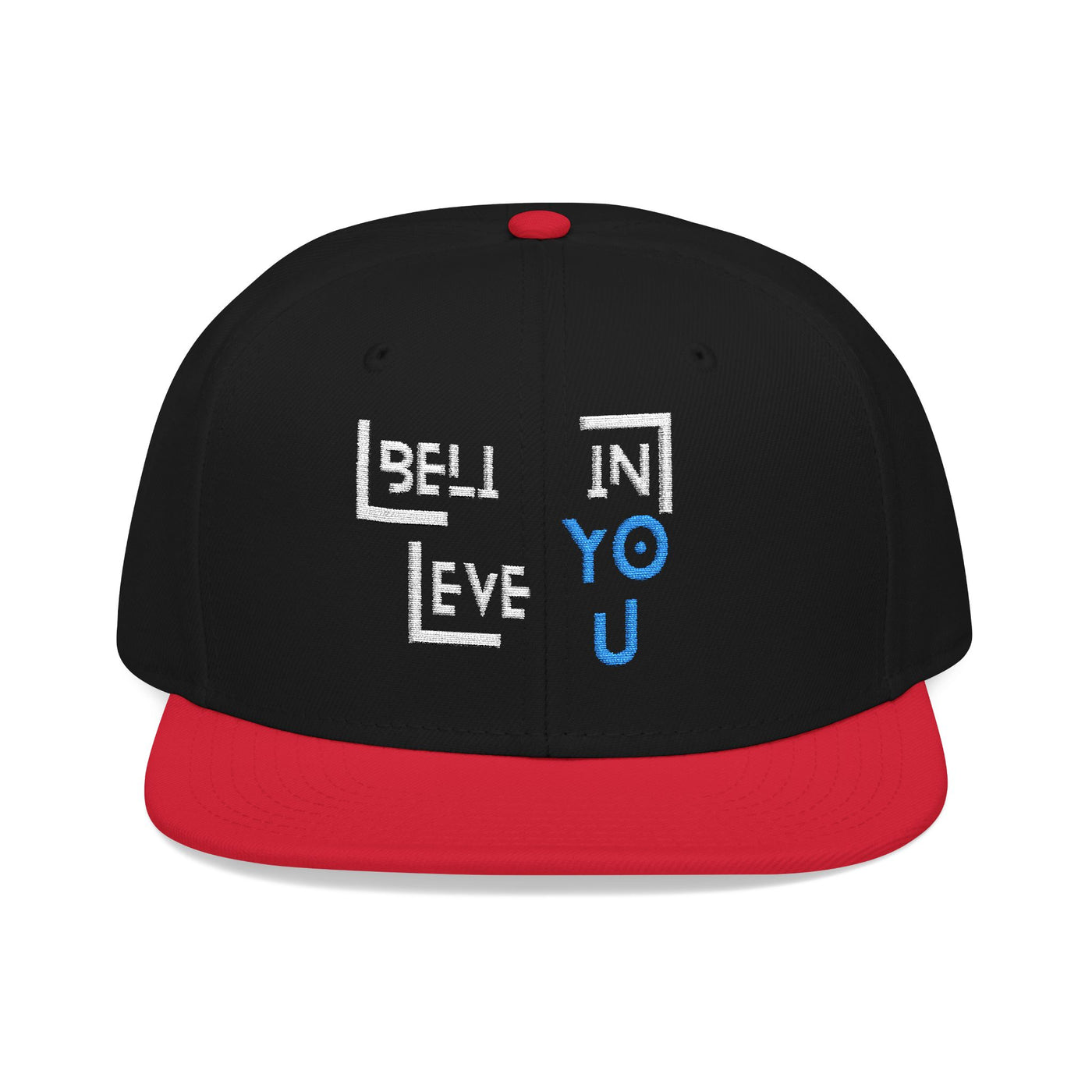 Motivational Snapback Hat - "Believe in You" Embroidery 