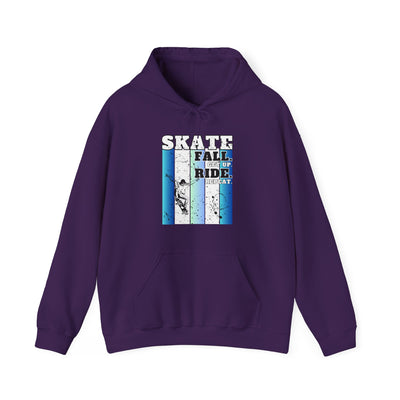 Skateboarding Warmup Hoodie - 'Skate Fall Get Up Ride Repeat' Design