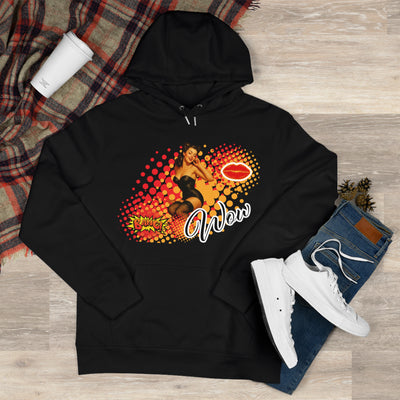 Retro Pin-Up Queen Hooded Sweatshirt - 'Wow' Graphic