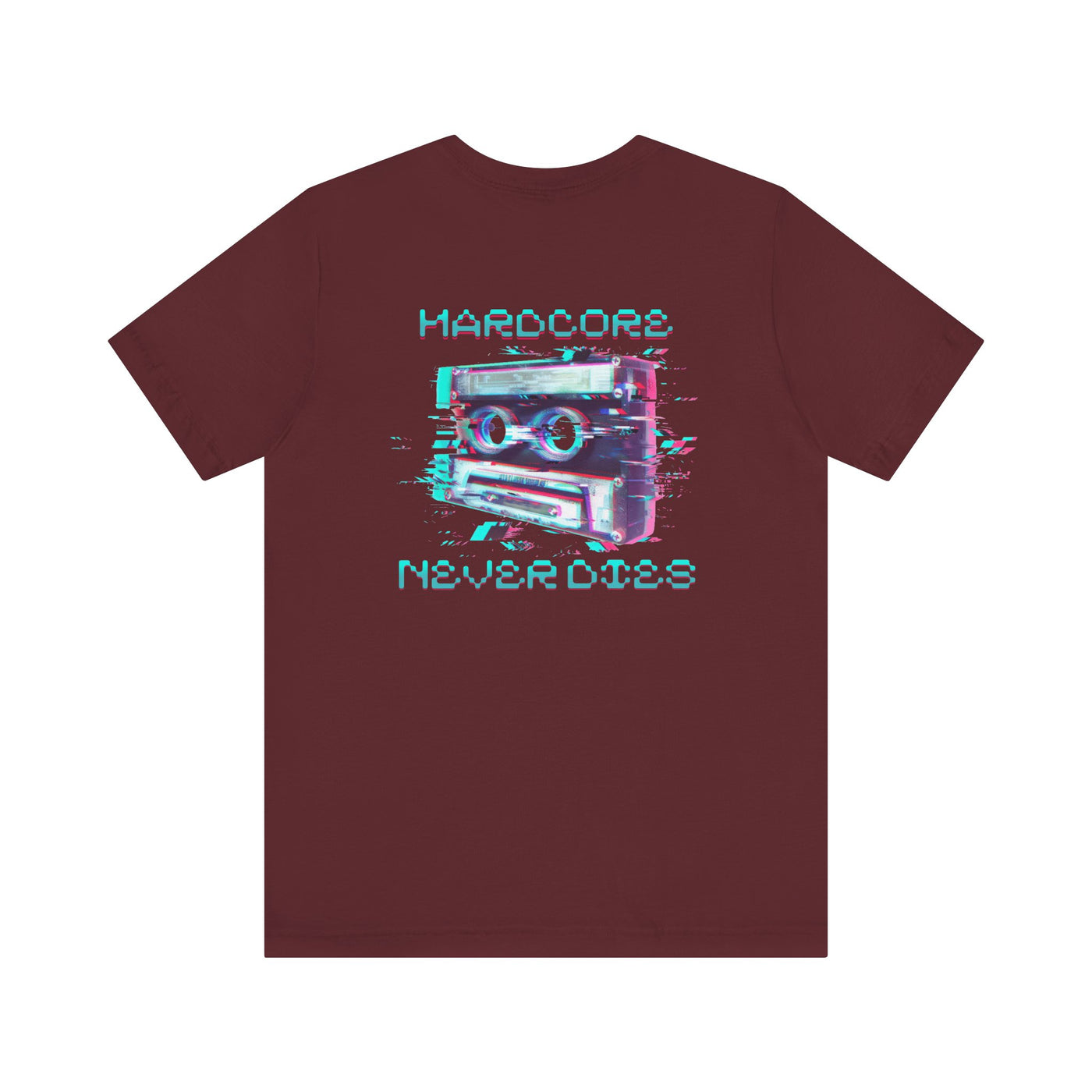 Techno - Hardcore Never Dies - Retro Graphic Tee, 90s Aesthetic Shirt unisex