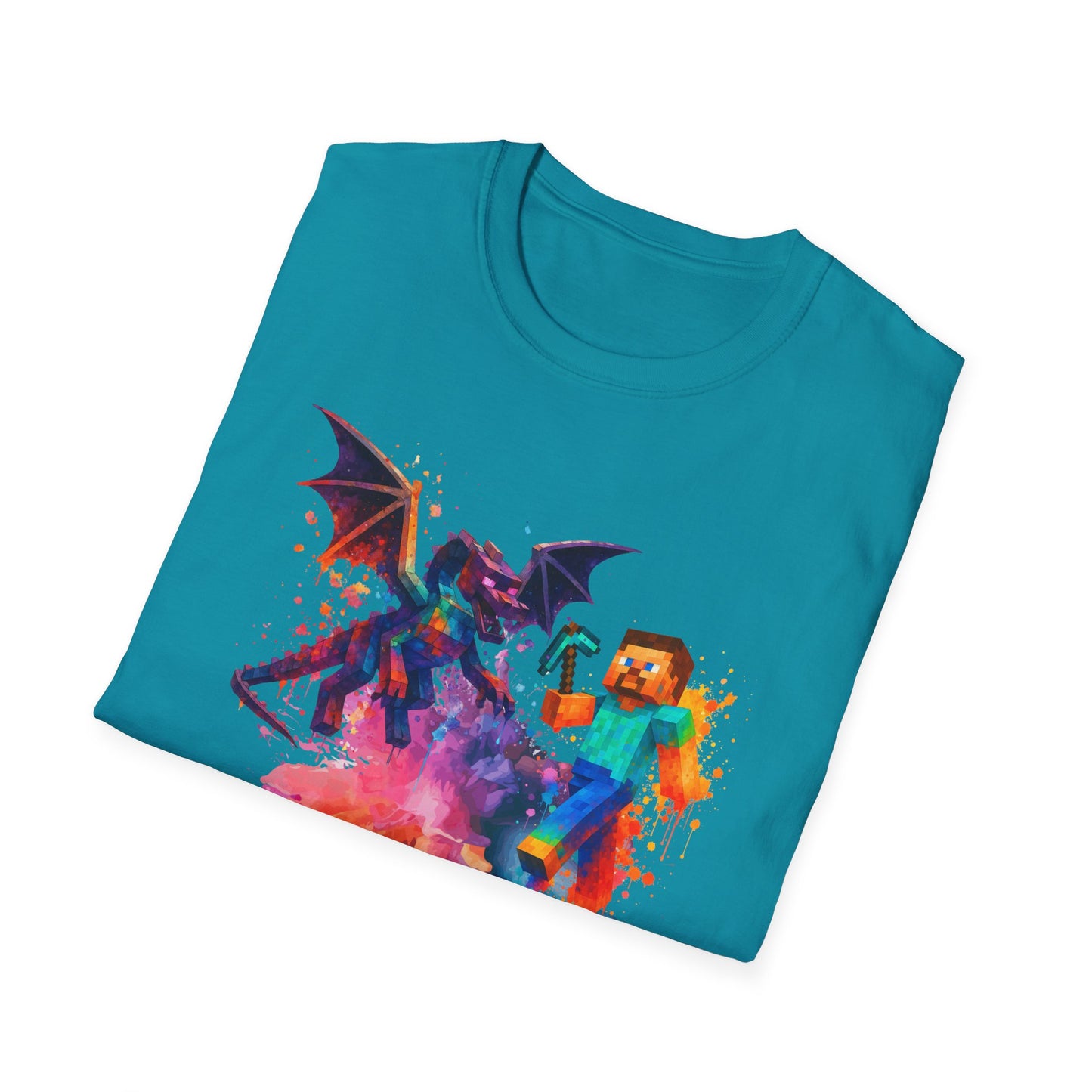 Minecraft Change the World Video Game T-Shirt - Unisex Softstyle Tee for Gamers