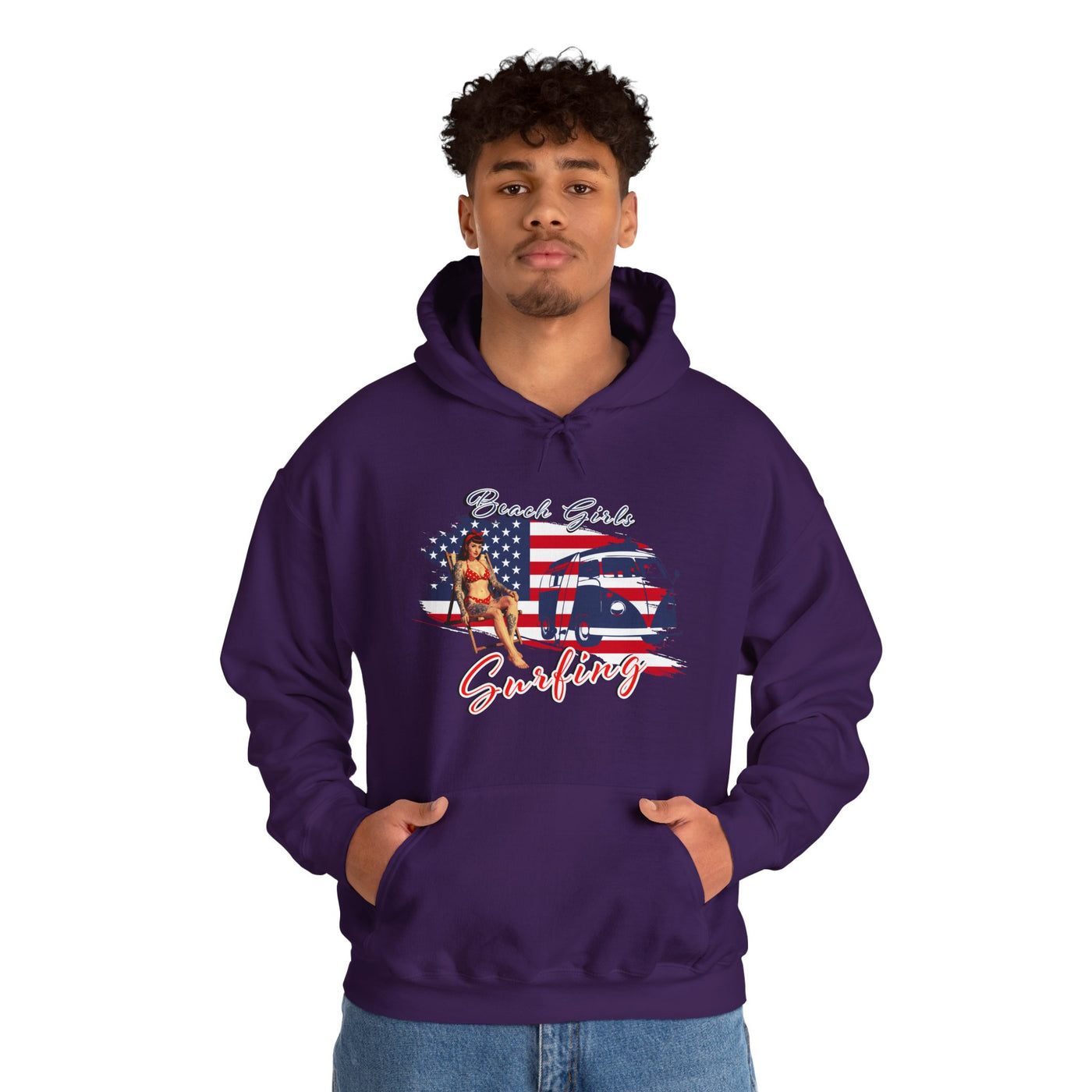 Beach Girls Surfing USA Hoodie