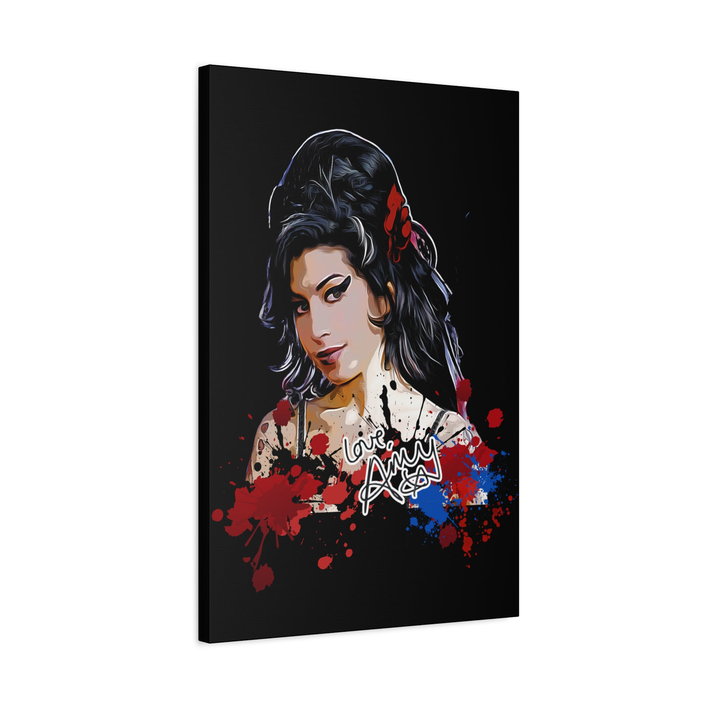 Amy Winehouse Art Canvas - Stretched Wall Decor with Signature