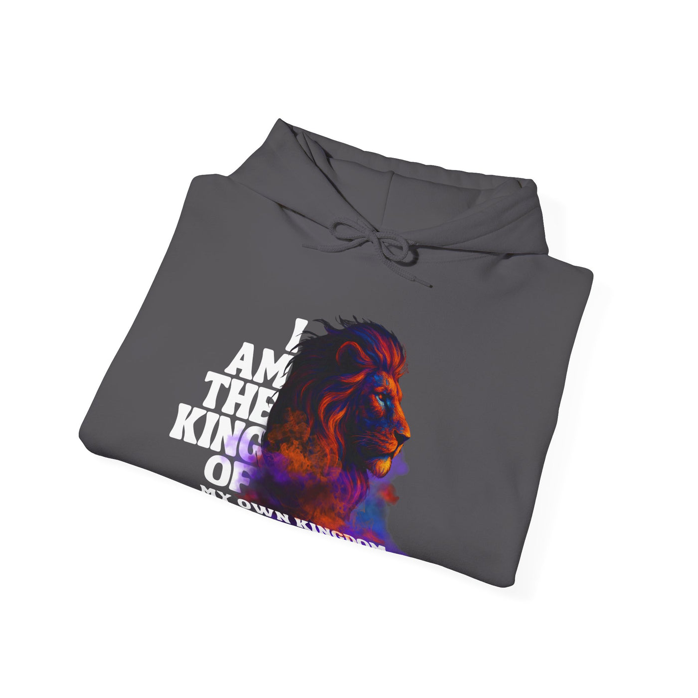Inspirational Lion Hoodie "i am the king of my kingdom"