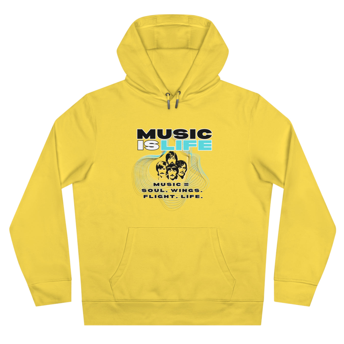 Beatles Music Is Life King Hooded Sweatshirt | Perfect for music lovers