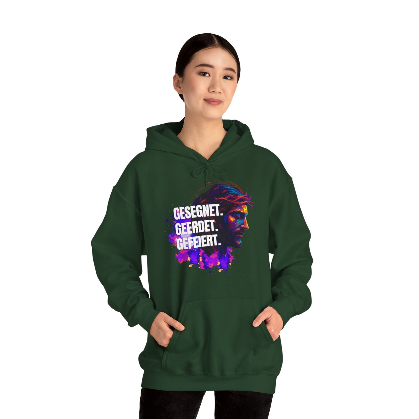 Jesus Colorful - with saying Blessed- Grounded - Celebrated