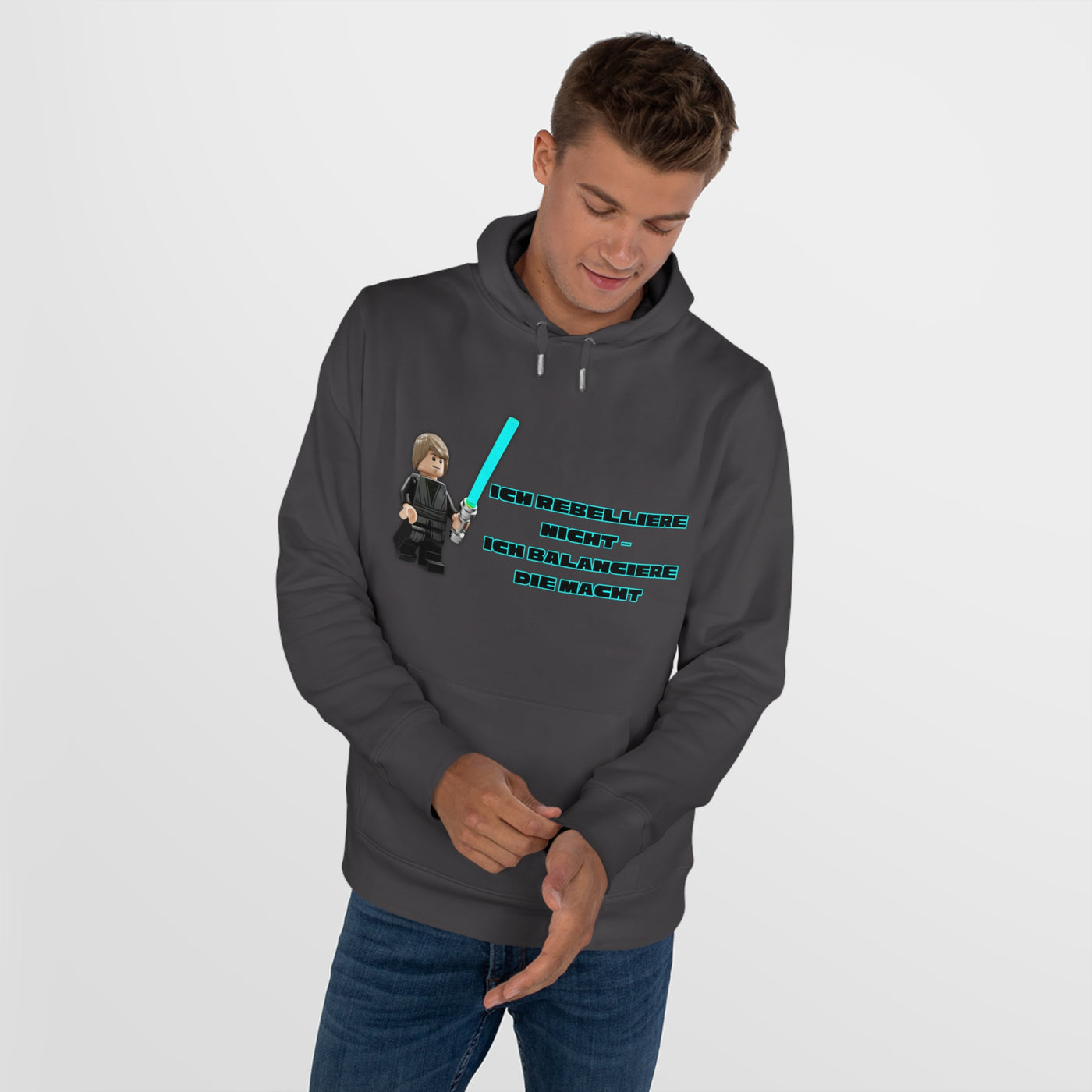 Star Wars Inspired King Hooded Sweatshirt - "I do not rebel - I balance the Force"