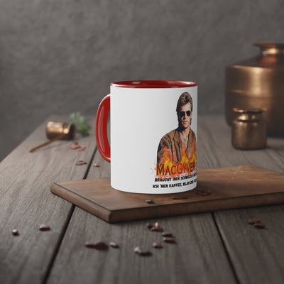 MacGyver Flame Mug, Coffee Lover Gift, Retro 80s Mug, Funny Office Cup, Tasse