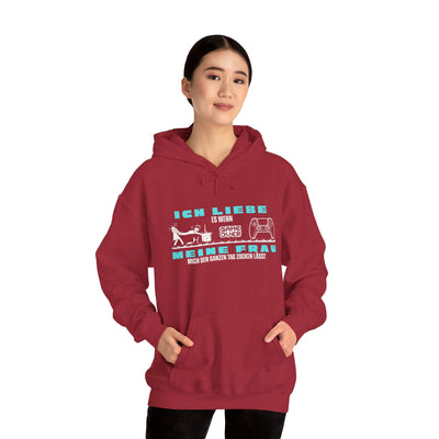 Gaming Love Unisex Hooded Sweatshirt - "Ich Liebe Es Wenn Meine Frau"