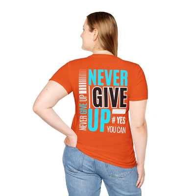 Unisex T-Shirt - Quit talking and start doing - Never give up...