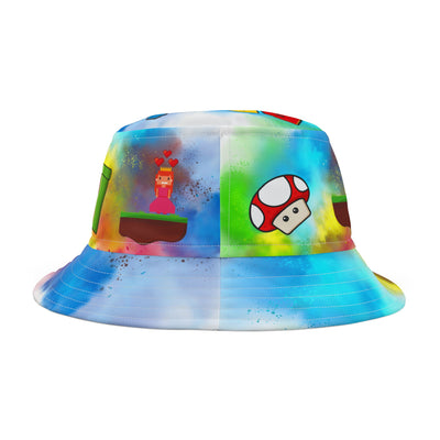 Super Bros Colorful Gamer Bucket Hat, Fun Summer Hat, Fischerhut
