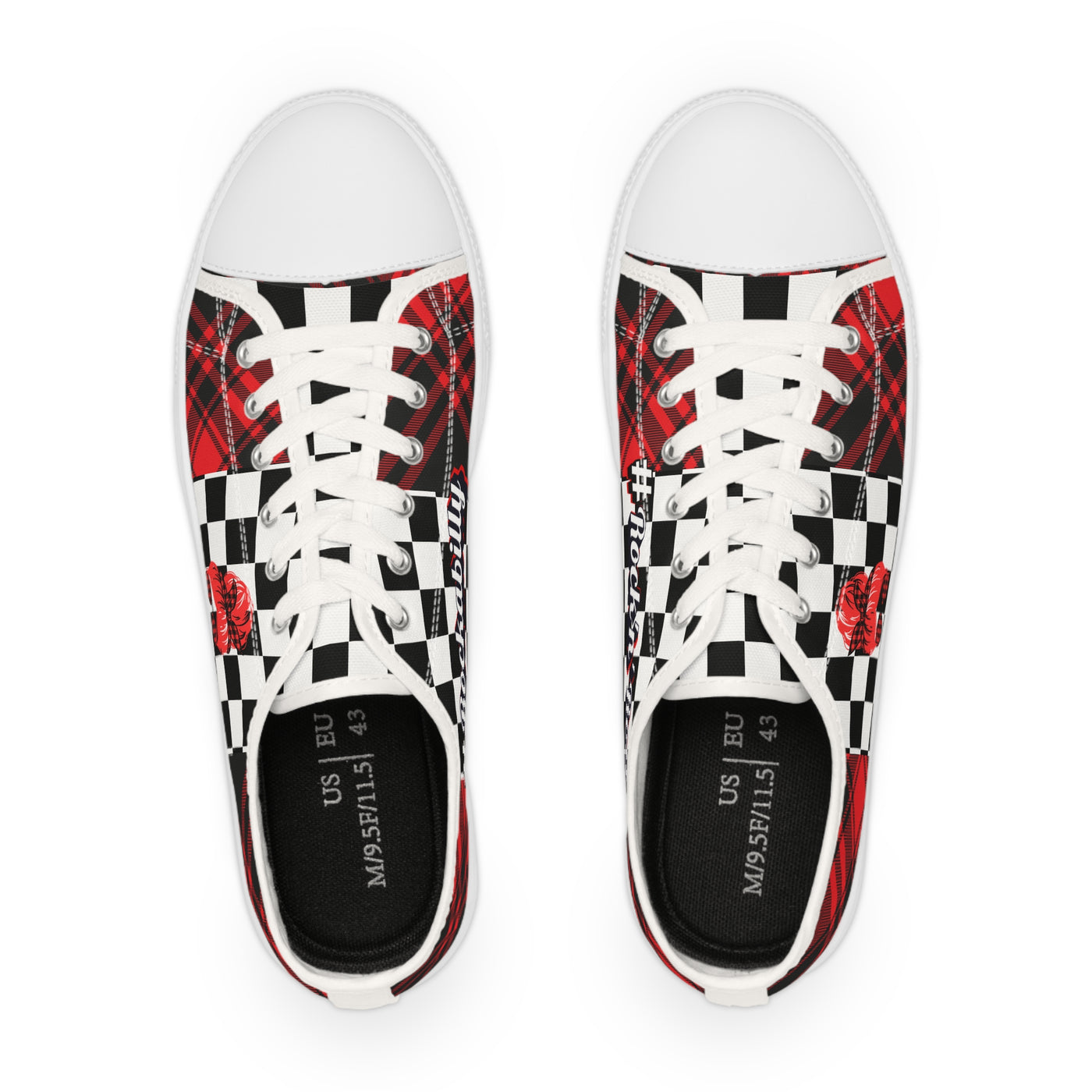 Sneaker with Plaid Design - Rockabilly