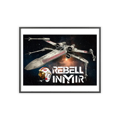 Star Wars X-Wing Fighter Poster with Wooden Frame - Rebel Inyir Decor