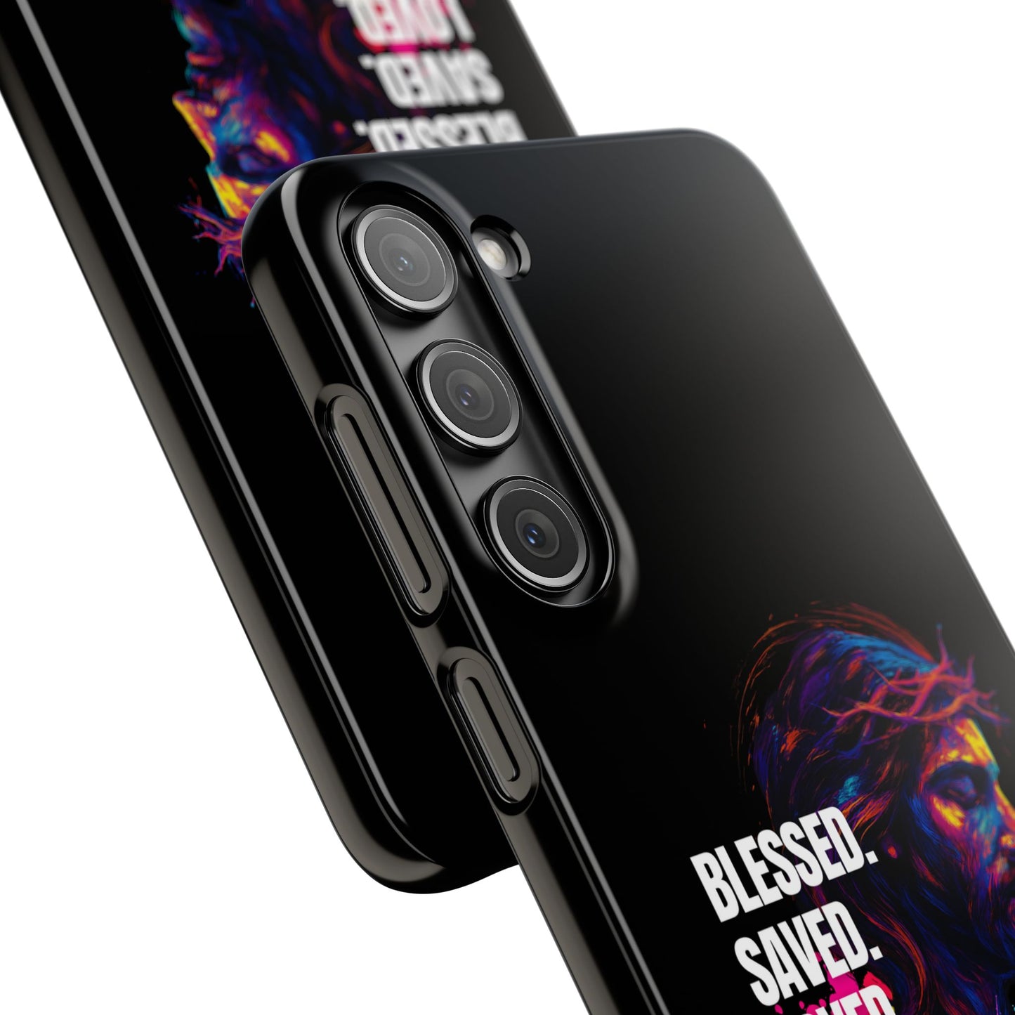 Blessed Saved Loved -  Snap Case Handyhülle - Jesus