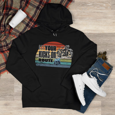 Retro Route 66 Motorcycle Hoodie Sweatshirt - Get your kicks on route 66