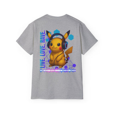 Rave T-Shirt, Fun Music Shirt, Live Love Rave - Techno - Pokemon