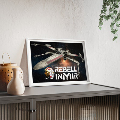 Star Wars X-Wing Fighter Poster with Wooden Frame - Rebel Inyir Decor