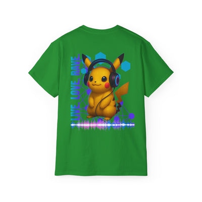 Rave T-Shirt, Fun Music Shirt, Live Love Rave - Techno - Pokemon