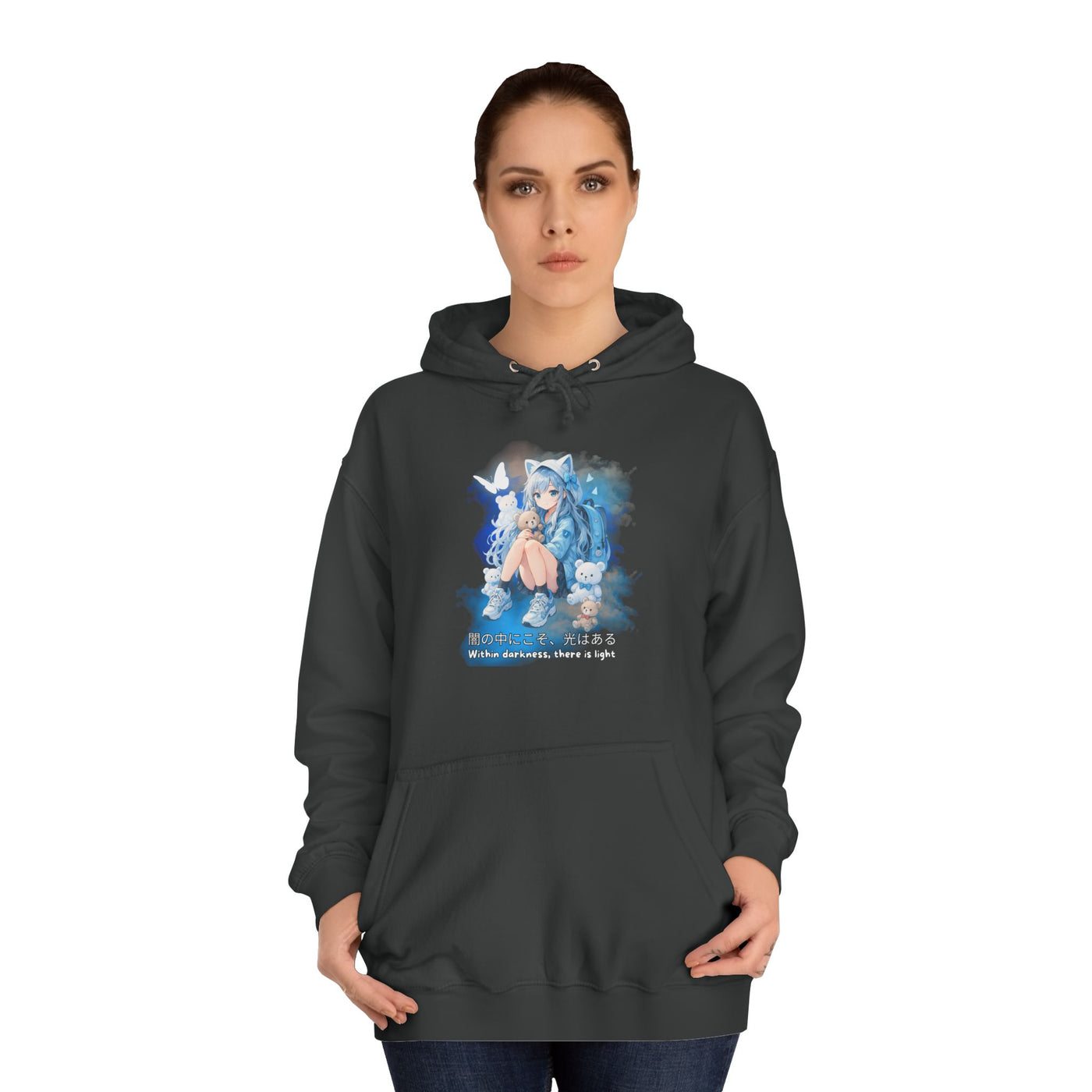 Hoodie, Anime Sweatshirt "Within darkness there is a light"