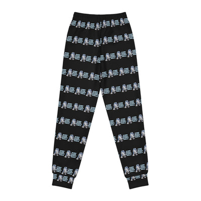 Kids jogging pants with Star Wars R2D2 and the saying "Don't peep me"