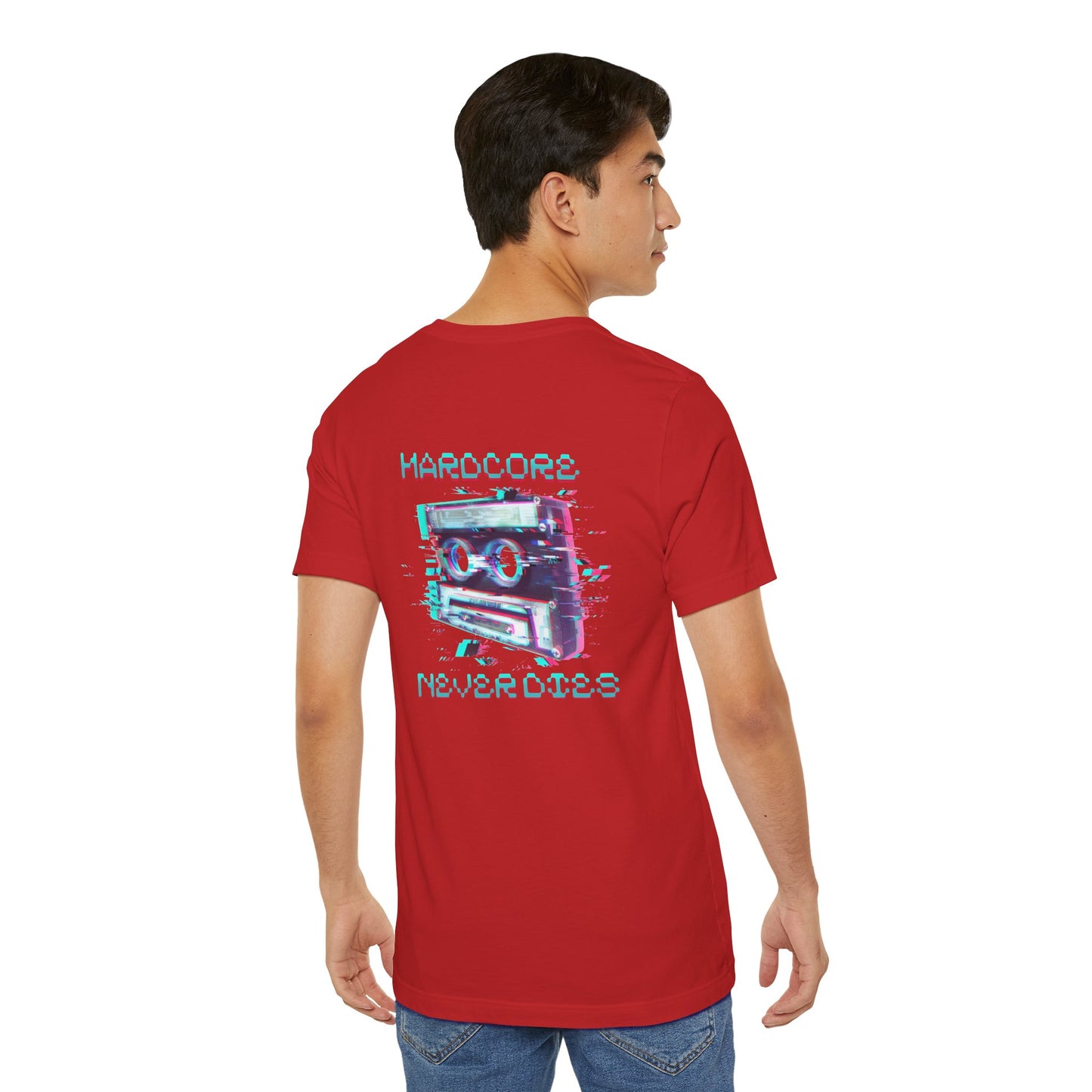 Techno - Hardcore Never Dies - Retro Graphic Tee, 90s Aesthetic Shirt unisex