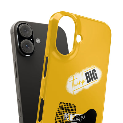 Handyhülle gelbe - Yellow Snap Case - 'Think BIG' for Motivated Individuals