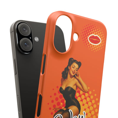 Retro Pin-Up - Handyhülle - Snap Case - Bold 'Wow' Design