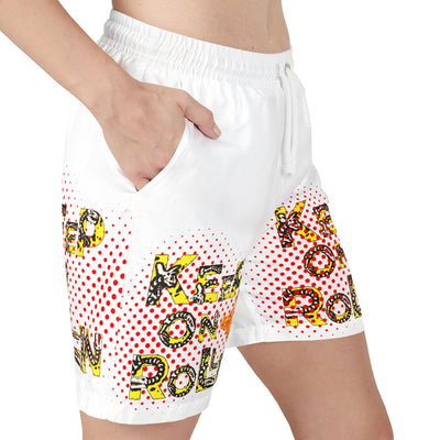 Keep on Rollin' Unisex Swim Shorts, Fun Summer Swim Trunks, Beach Wear