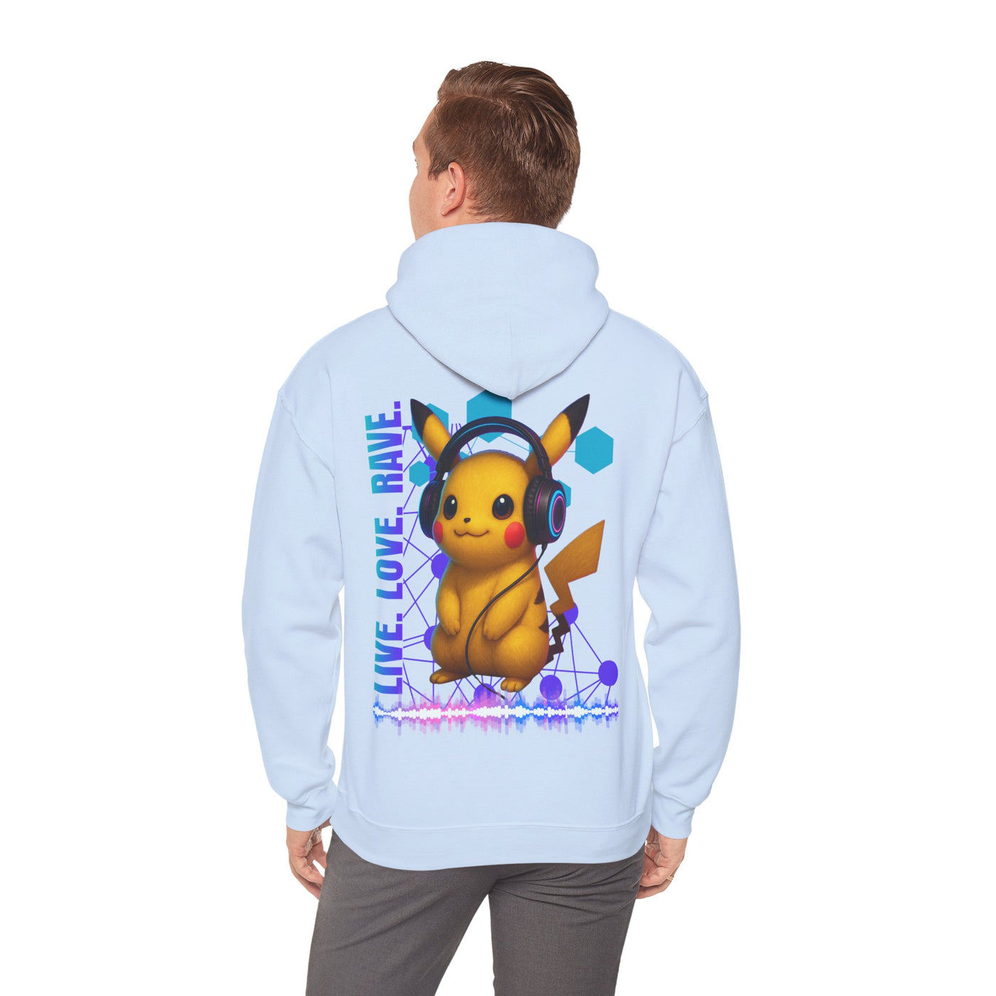 Rave Hoddie, Live Love Rave - Techno - Pokemon