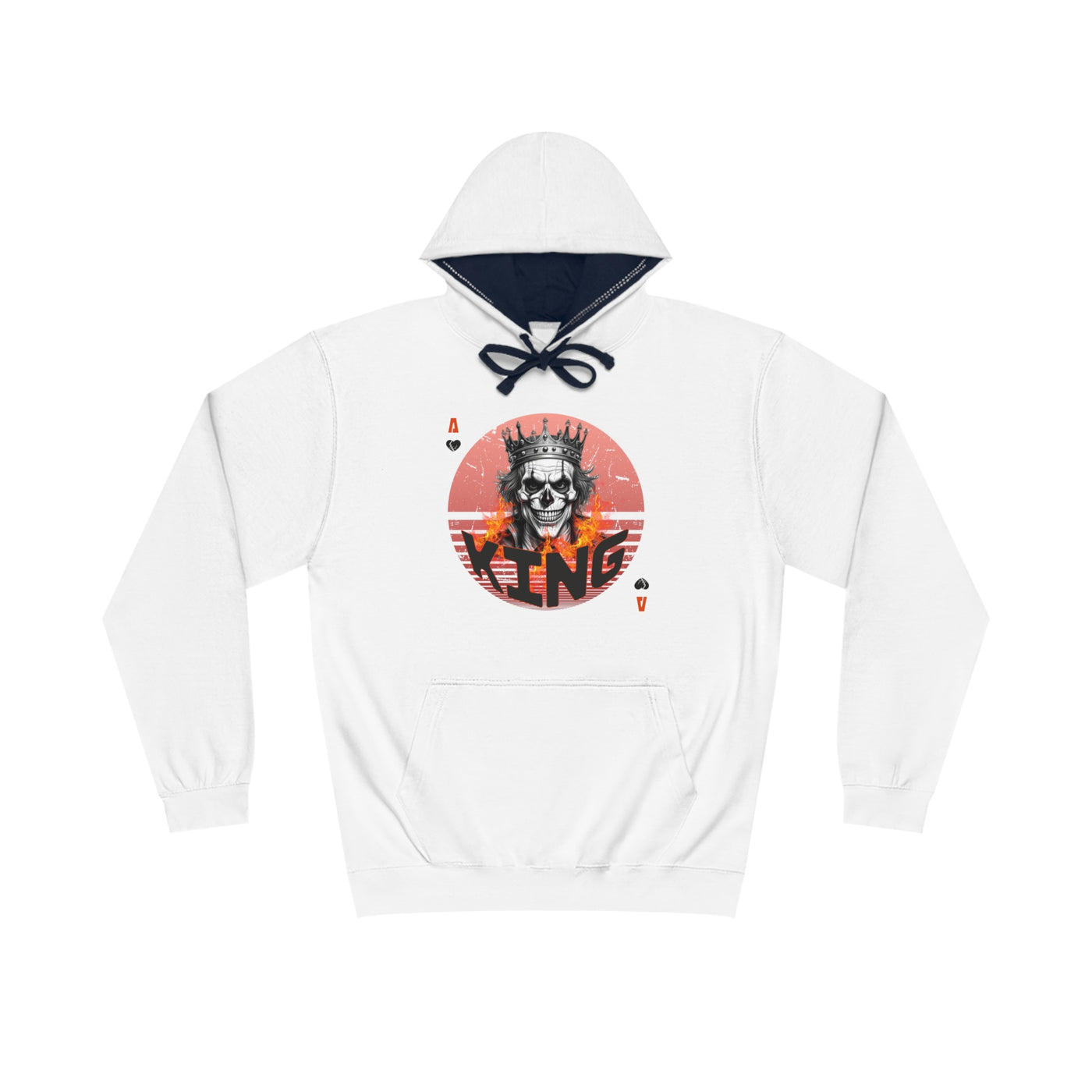 Hoodie Skull King Totenkopf König Herz König