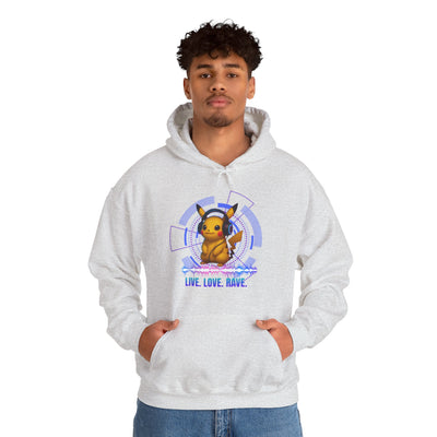 Rave Hoddie, Live Love Rave - Techno - Pokemon