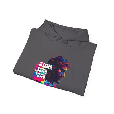 Jesus bunt - Blessed- saved- loved