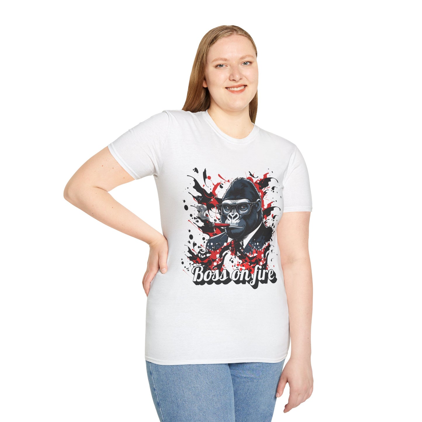 Boss on Fire Unisex T-Shirt, Funny Graphic Tee, Unique Gift, Casual Wear, Motivation Shirt