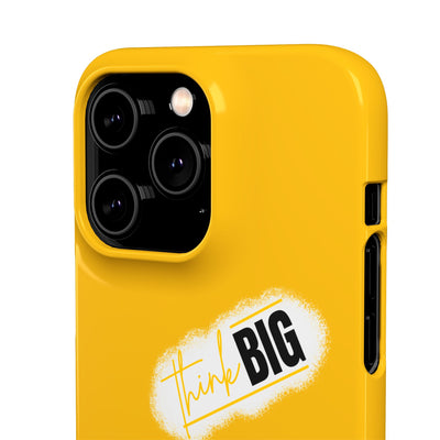 Handyhülle gelbe - Yellow Snap Case - 'Think BIG' for Motivated Individuals