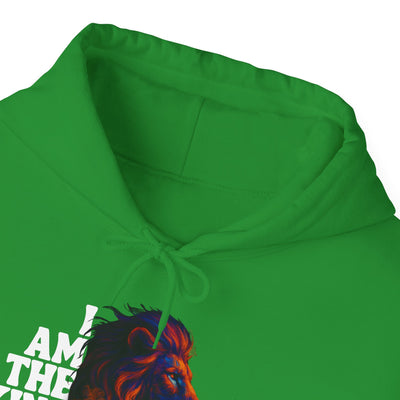 Inspirational Lion Hoodie "i am the king of my kingdom"