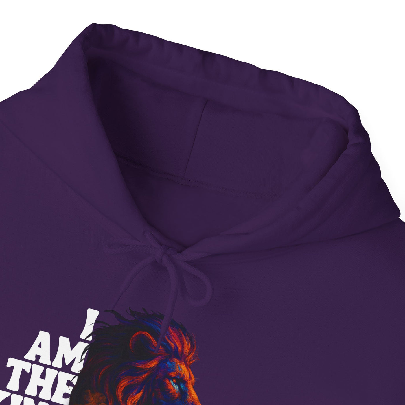 Inspirational Lion Hoodie "i am the king of my kingdom"