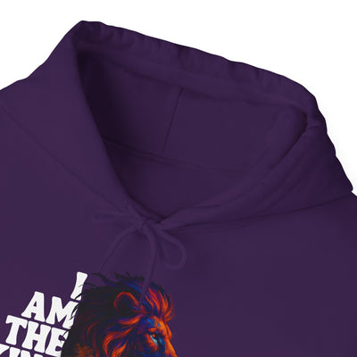 Inspirational Lion Hoodie "i am the king of my kingdom"
