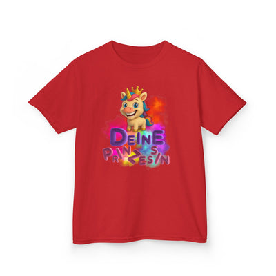 Colorful Kids Tee - “Deine Prinzessin” Design - Fun & Playful Shirt for Young Royalty