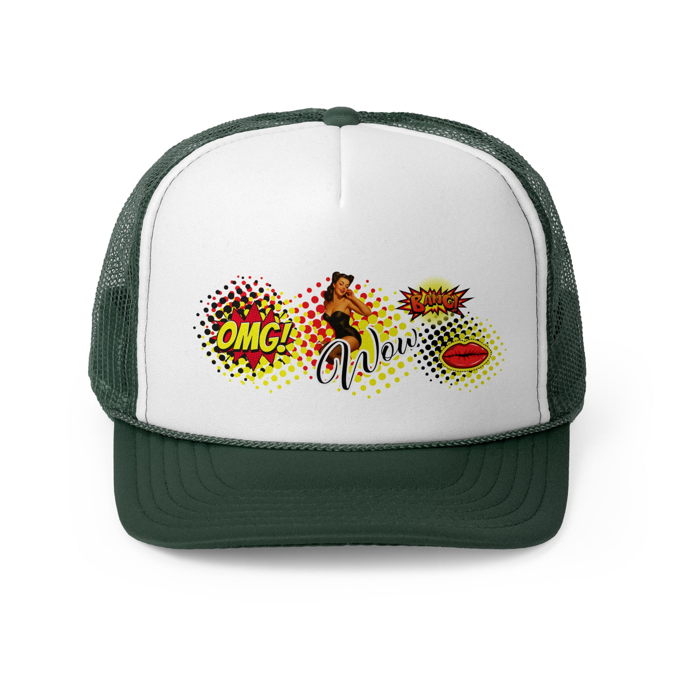 Fun Pop Art Trucker Cap - OMG! Wow! Comic Style Hat 