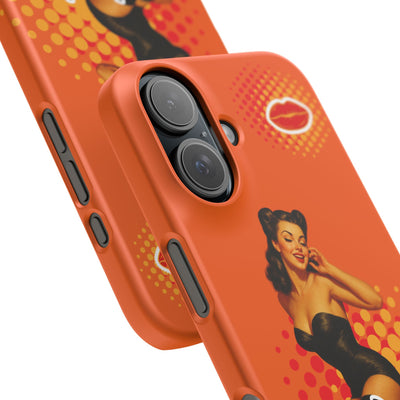 Retro Pin-Up - Handyhülle - Snap Case - Bold 'Wow' Design