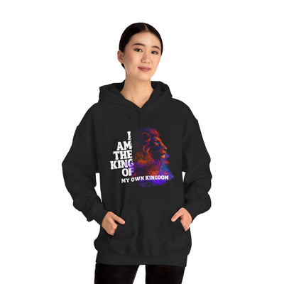 Inspirational Lion Hoodie "i am the king of my kingdom"